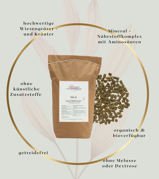 No. 4 - PREMIUM-Pellets mit Spurenelementen, Vitaminen & Aminosäuren für Pferde